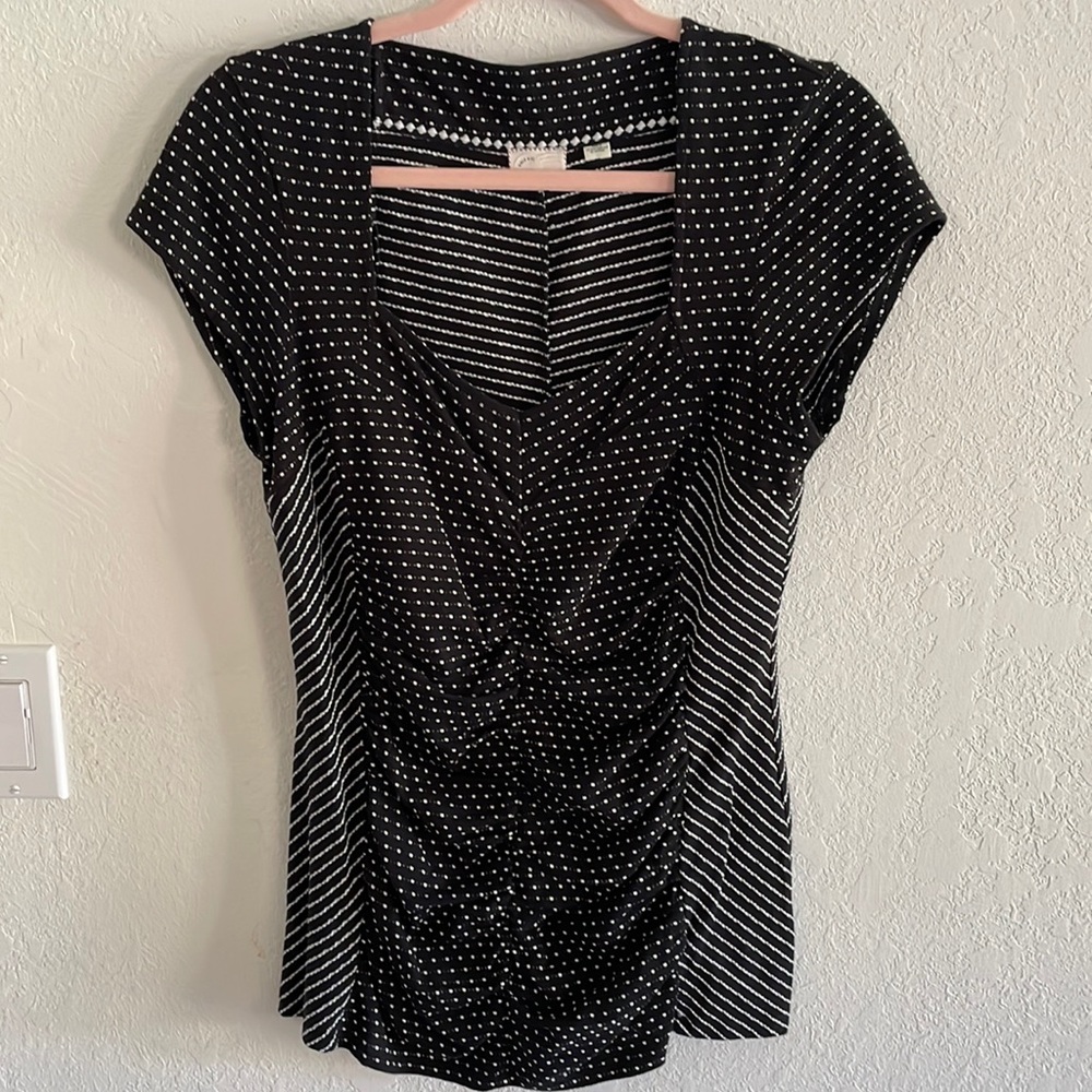 Antho Postage Stamp Black and White Top